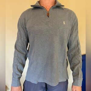 Polo by Ralph Lauren Men's Estate-Rib Cotton Quarter-Zip Pullover